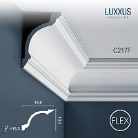 Гибкий потолочный плинтус из полиуретана C217F Orac Decor коллекция Luxxus