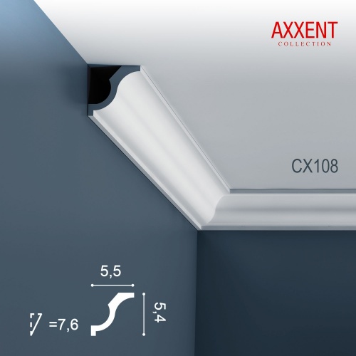 Карниз CX108 Orac Axxent фото в интерьере, размеры