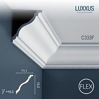 Гибкий потолочный плинтус из полиуретана C333F Orac Decor коллекция Luxxus