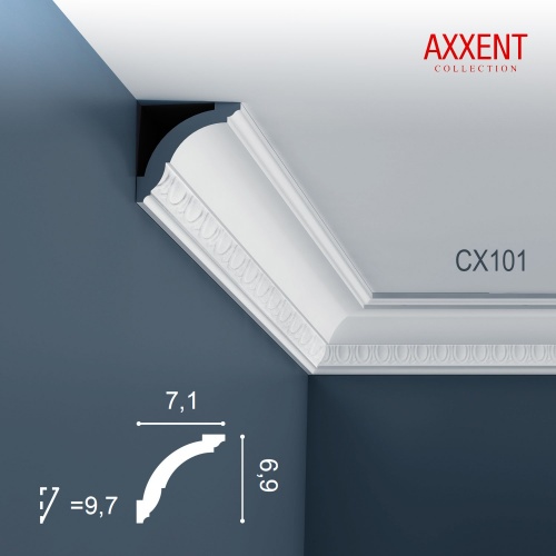 Карниз CX101 Orac Axxent фото в интерьере, размеры
