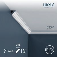 Гибкий потолочный плинтус из полиуретана C230F Orac Decor коллекция Luxxus
