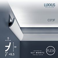 Гибкий потолочный плинтус из полиуретана для подсветки C373F Orac Decor коллекция Luxxus