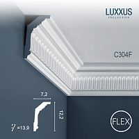 Гибкий потолочный плинтус из полиуретана C304F Orac Decor коллекция Luxxus