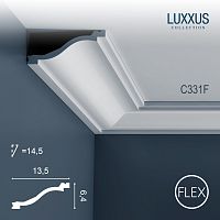 Гибкий потолочный плинтус из полиуретана C331F Orac Decor коллекция Luxxus