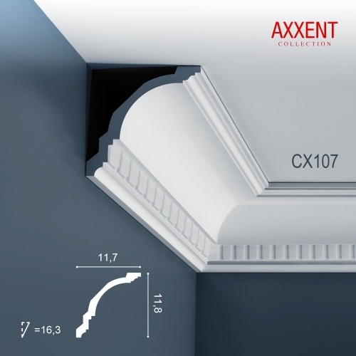 Карниз CX107 Orac Axxent фото в интерьере, размеры