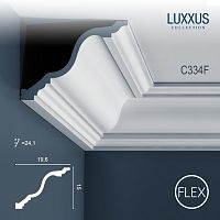 Гибкий потолочный плинтус из полиуретана C334F Orac Decor коллекция Luxxus