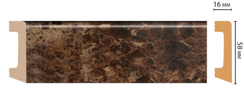 Плинтус напольный DECOMASTER D234-713ДМ (58*16*2400 мм)