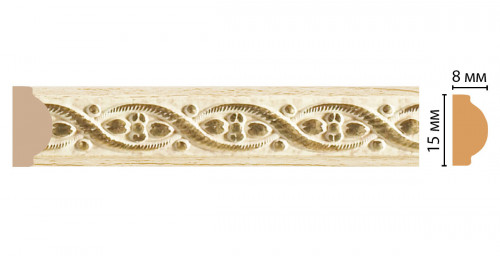 Молдинг DECOMASTER 130-5 ДМ (15*8*2400 мм)