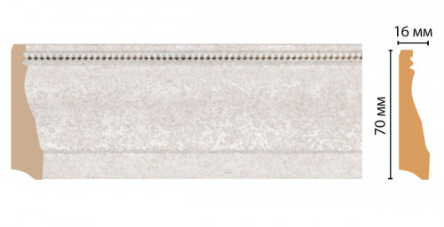 Плинтус напольный DECOMASTER 193-19D ДМ (70*16*2400 мм)