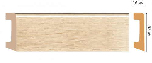 Плинтус напольный DECOMASTER D234-71ДМ (58*16*2400 мм)